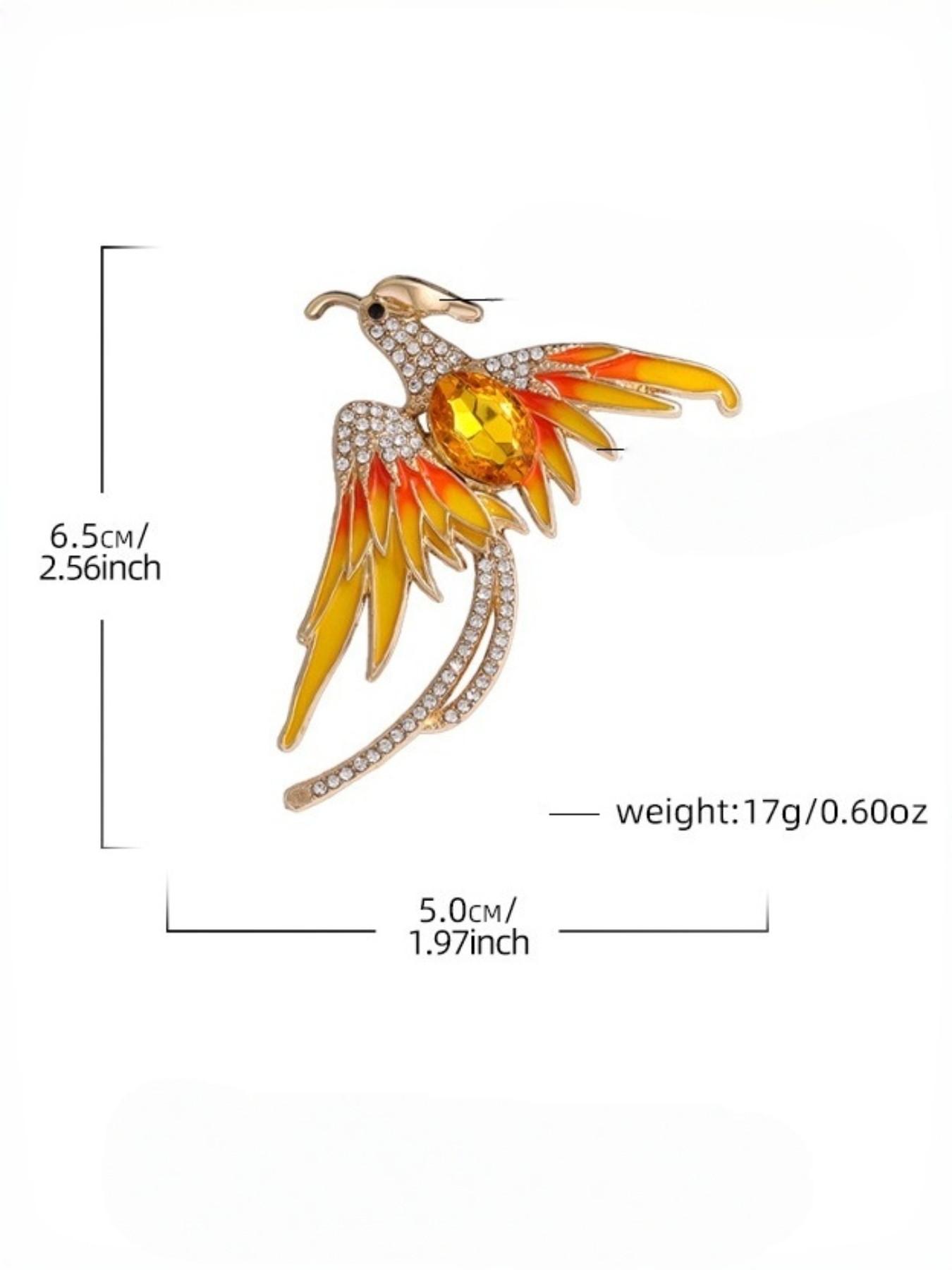 Phoenix Rebirth Eco-Friendly Brooch, Fashionable Boho Style Pin, High-End Luxury Lapel Flower, All Seasons Accessory