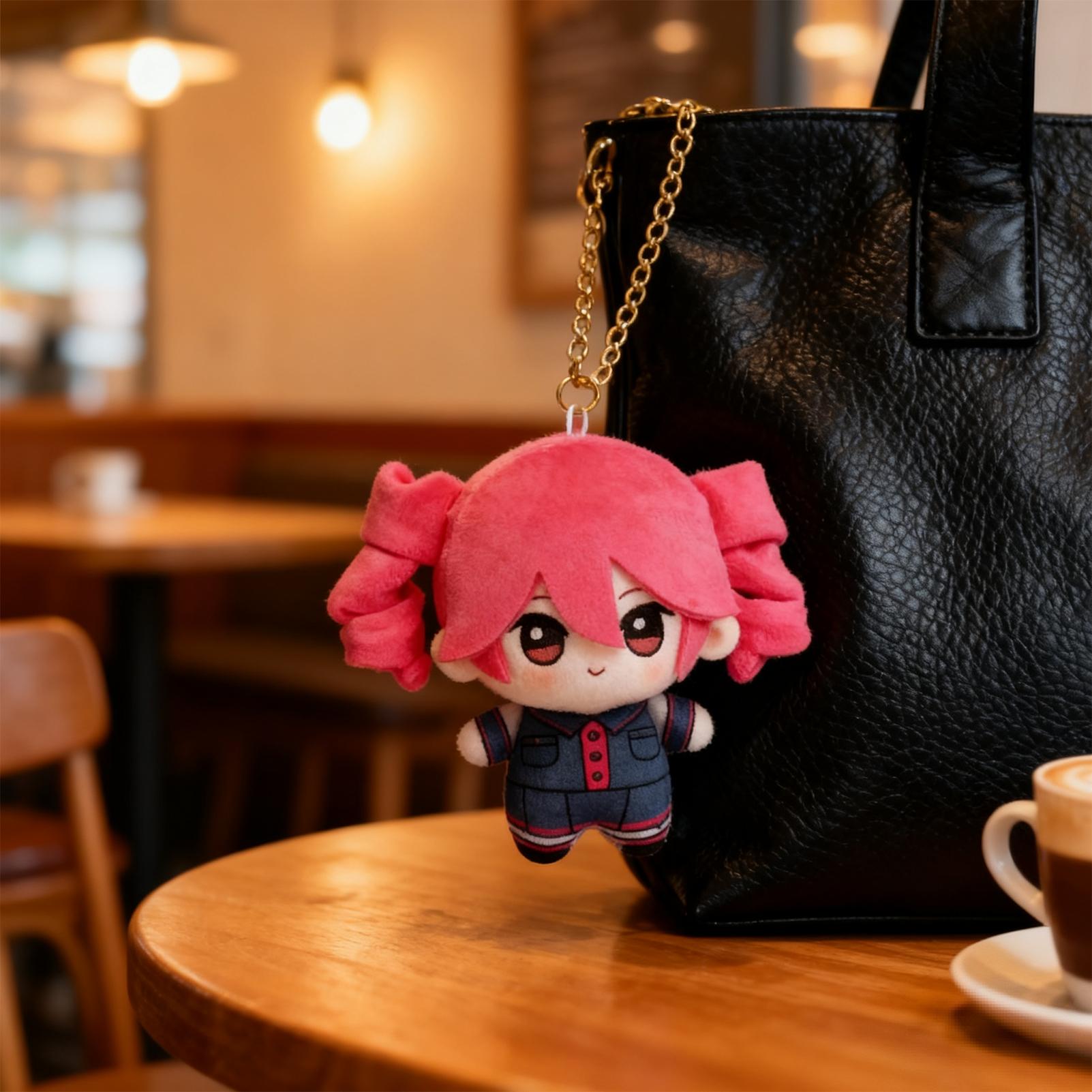12cm/4.72in Q-version cotton doll. So cute! Backpack keychain, virtual singer merchandise, adorable girl star doll, anime merchandise. Home decorations and small ornaments.The perfect gift for your best friend or girlfriend.