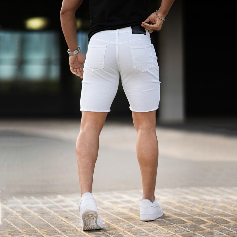 GINGTTO Men's Denim Shorts Slim Fit Stretch Short Jeans Jorts Men Essentials New Shorts