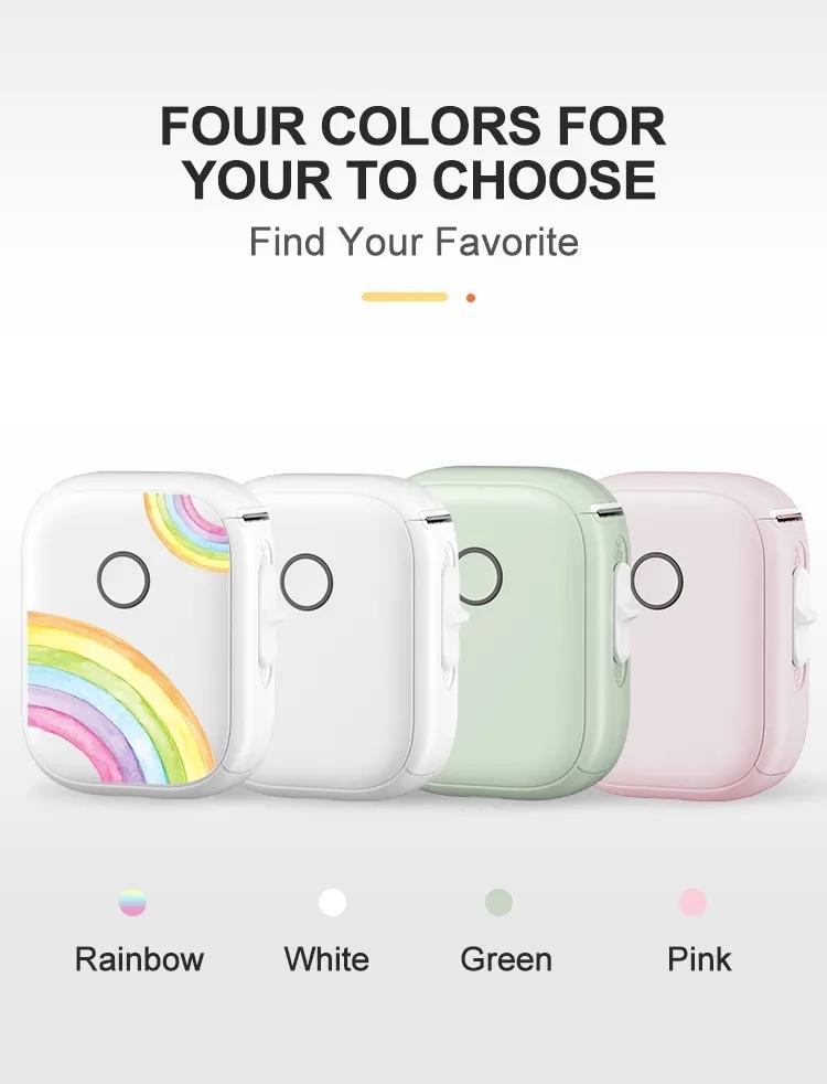 Portable Label Maker with Box, Mini Wireless Rechargeable Printer, Bluetooth-compatible Connected Phone, Includes 1 Roll Sticker, Thermal Printer, Inkless Label Printer