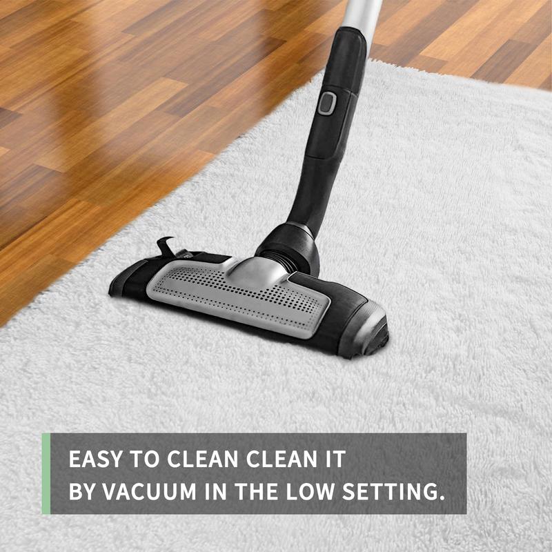 FAMVAL Large Size Plush Rugs Big Fluffy Area Rug Non-slip Soft Shaggy Carpet Mats for Livingroom Bedroom Nursery Home Decor White Christmas gifts