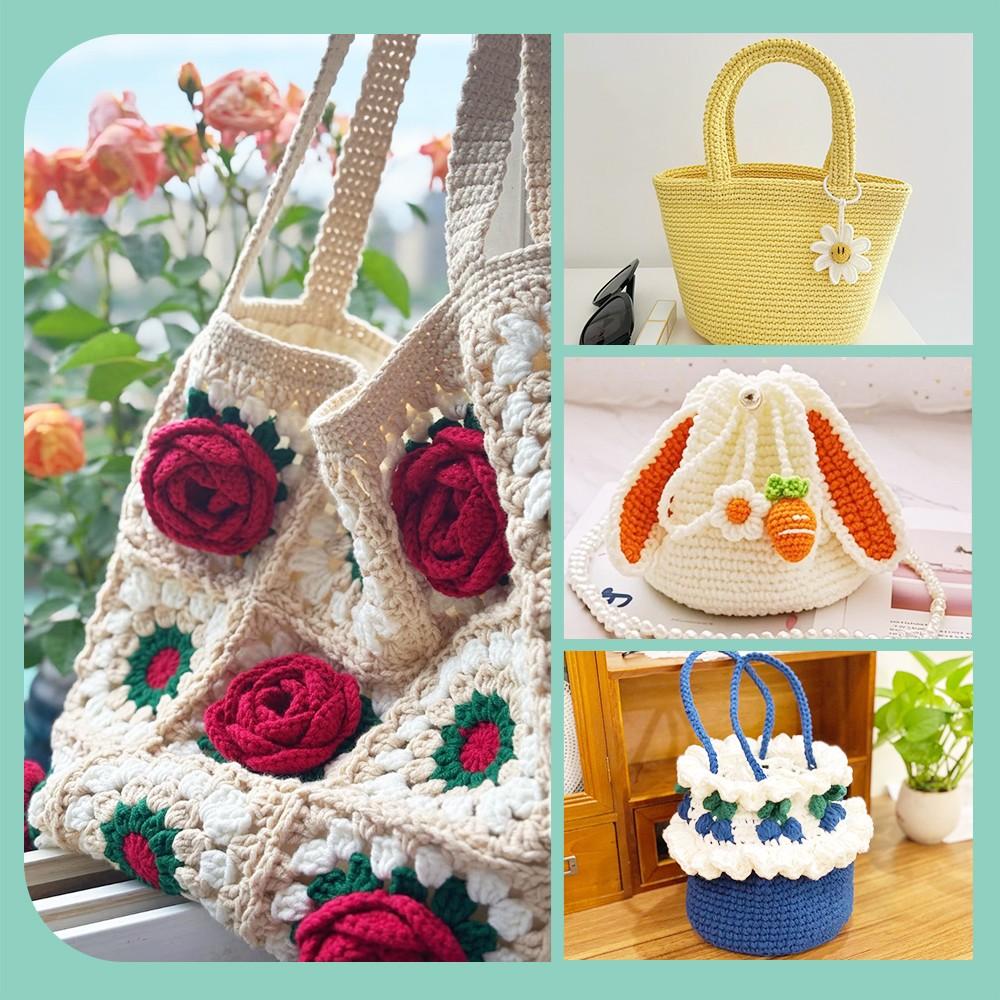 2-Pack 4-Strand Acrylic Yarn, Soft and Skin-Friendly, Ideal for Crocheting Clothes, Dolls, Bags, and Various Handicrafts