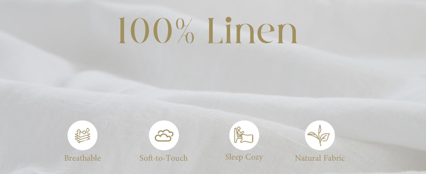 Simple&Opulence French Linen Flat Sheet with Embroidered Border-100% Stone Washed Flax Bedding, Breathable Flat Top Sheet-1 Piece Bed Flat Sheet Only