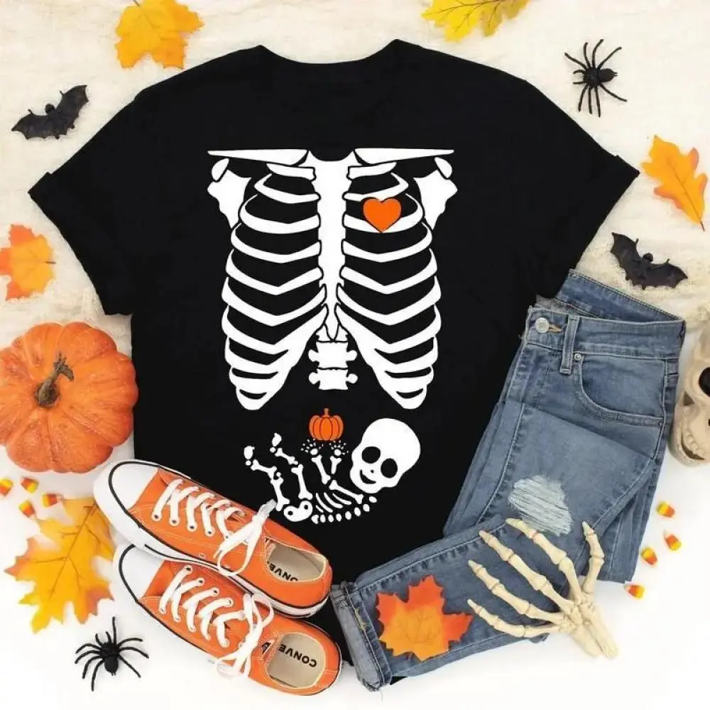 Skeleton Maternity Halloween Shirt, Pumpkin Bump 2026 Pregnant Skeleton Shirt, Halloween Pregnancy Shirt, Halloween Maternity Shirt, Skeleton Pregnancy Outfit