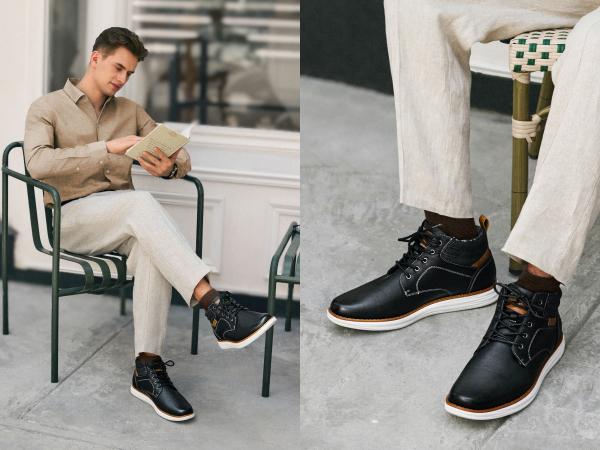 Bruno Marc [GRAND-HIGH] Men's Mid Top Chukka Sneaker Lace Up Dress Boot Walking Shoes SpringStatements