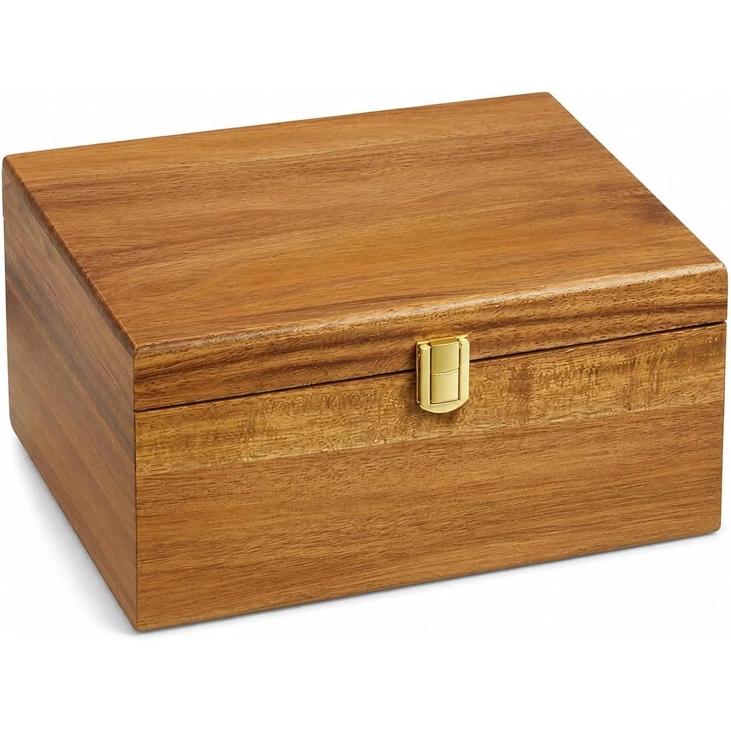 Wooden  Box, Acacia Storage Memory Box with Hinged Lid | Decorative Storage Box for Photos, Letters, , Crafts, Wedding ,  Keepsakes, Everyday Organization,  Memorials