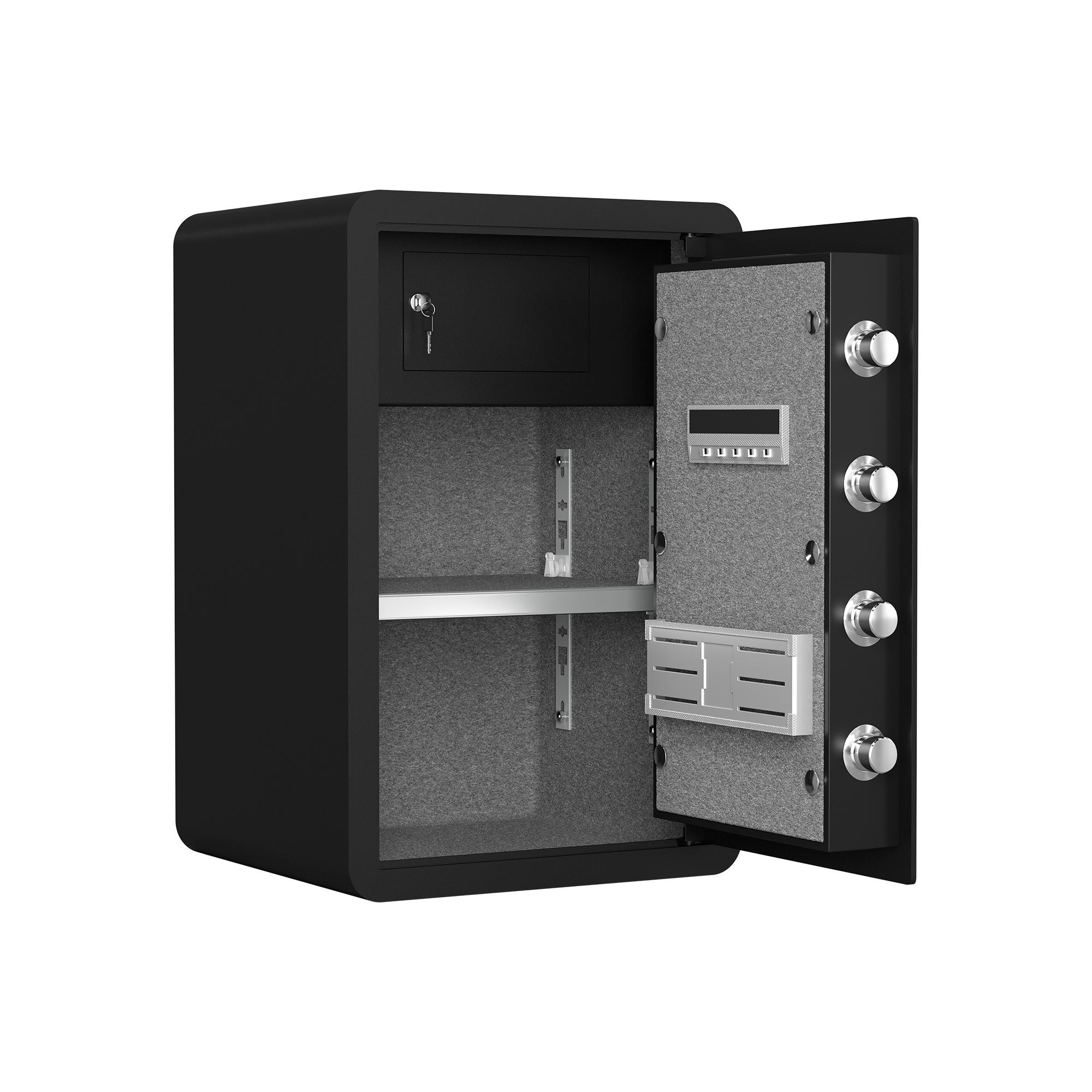 THOF,pistol safe,High Security Large-sized Safe Box with Fireproof and Waterproof Bag, 3.0 Cub Feet Safe with Electronic Password Lock,Safe with Private Inner Cabinet for Home,Office and Hotel safebox