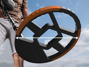 GoGonova Metal Detector for Adults & Kids, Waterproof Metal Detectors with High Accuracy Lightweight 8" Search Coil, All Metal & Disc Modes for Junior & Youth Gold Detector