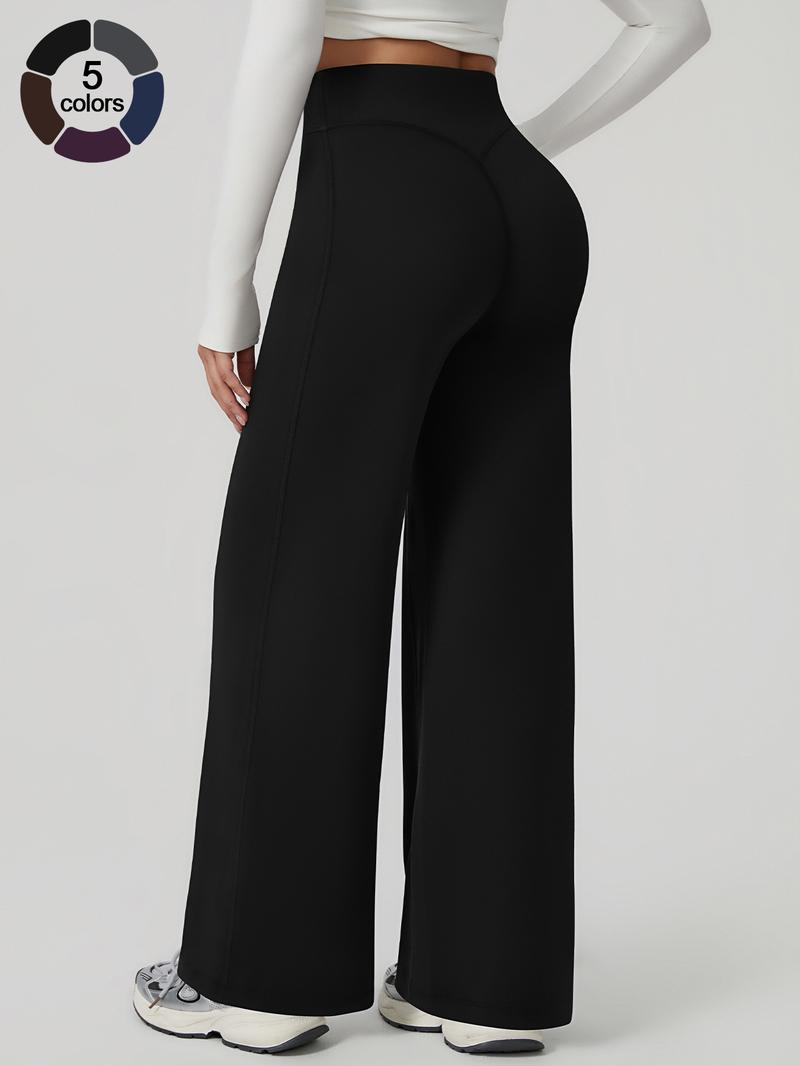 Women's Sporty Leggings, Plain Fitted Design, All Season Comfortable Fitness Running Pants, Elastic & Stylish, Athleisure Style Bottoms