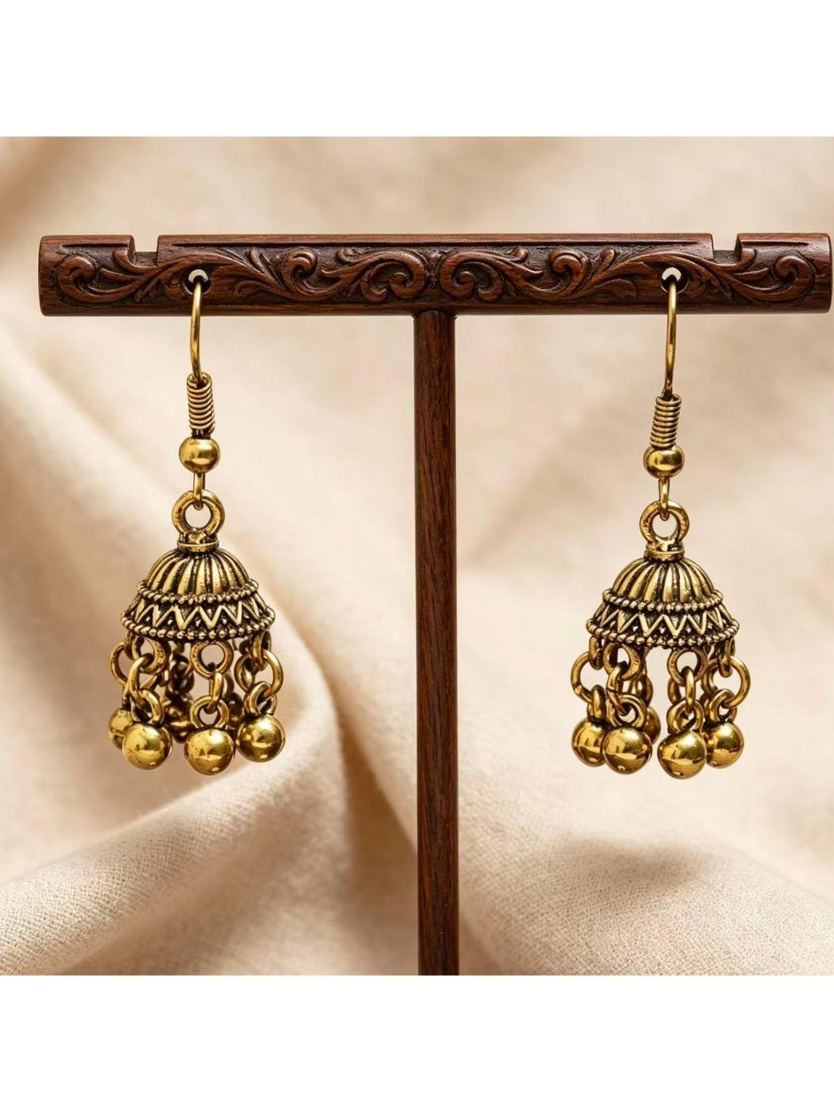 Vintage Ethnic Bell Earrings, Bohemian Style Fringe Ear Jewelry, Women's Exotic Fashion Accessories, Perfect Gift Idea