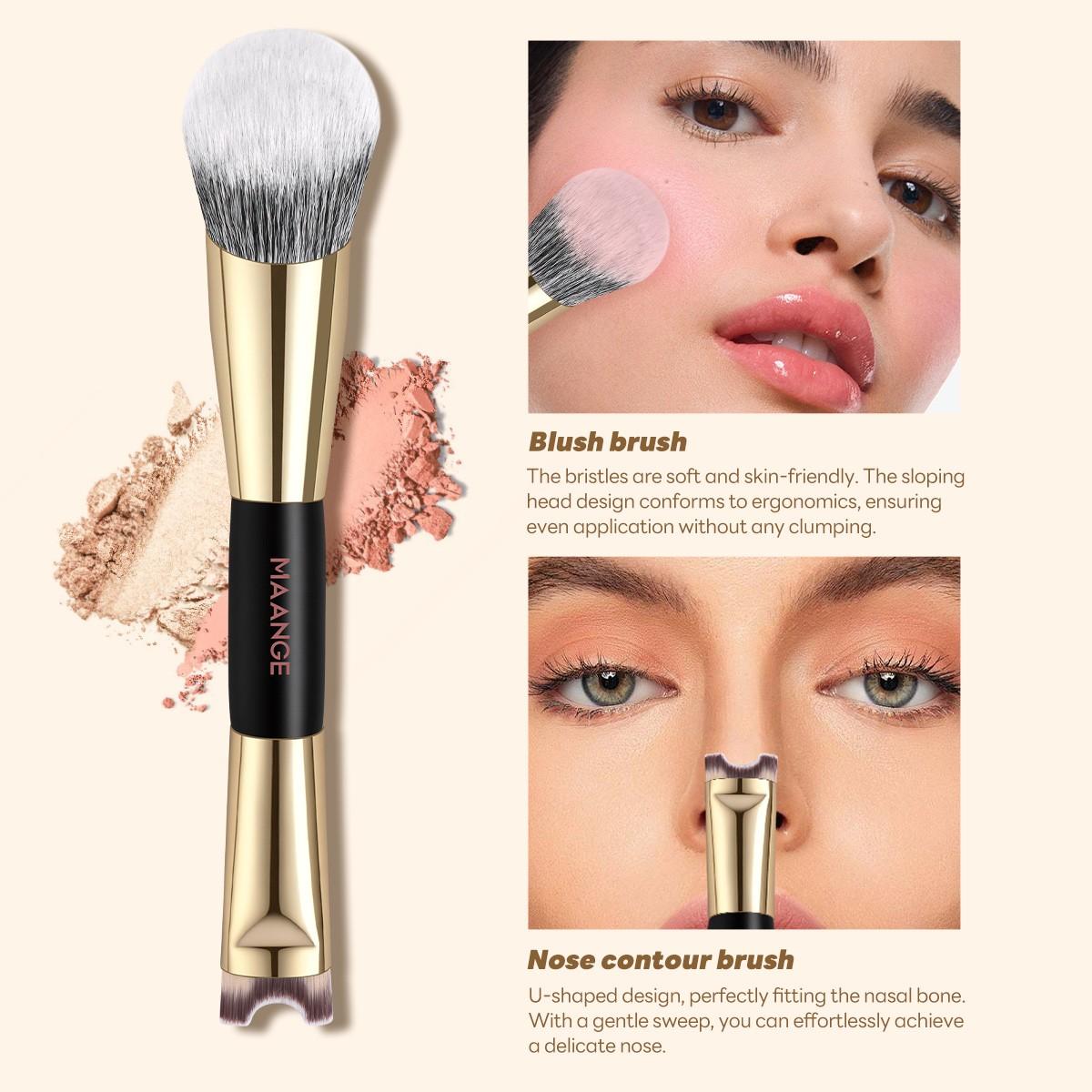 MAANGE 17-Piece Professional Makeup Brush Set with Storage Case Blush Brush, Foundation Brush, Eyeshadow Brush, Highlighter Brush, Contouring Brush, Eyebrow Brush, Mascara Brush, Powder Brush. Makeup Tools Gift for Women & Girl Travel Makeup Brush Set