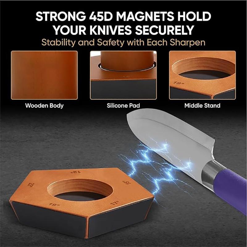 Professional Knife Sharpener Kit – Ceramic & Diamond Steel Knife Sharpener, Rolling Knife Sharpening Tool – 15° & 20° Magnetic Knife Sharpener, Kitchen Knife Sharpener, Knife Making Kit,