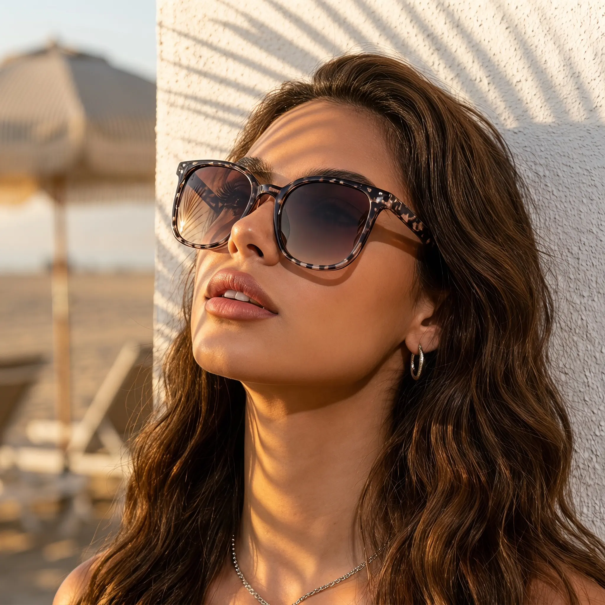 Slim Your Face With Square Leopard Sunglasses Sun Protection For Women Driving Shopping Daily Outings Comfortable Vision Trendy Beach Eyewear