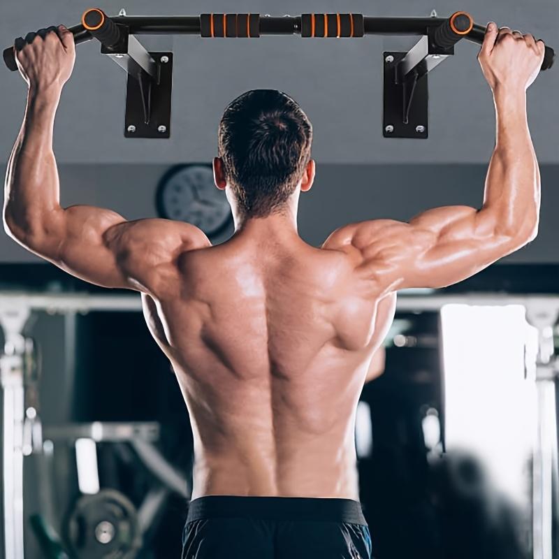 Premium Wall Mount Pull Up Bar | 1400LB Max Weight, Integrated Home Gym Kit with Hanging Straps, Suitable for Weight Training, Dips, Chin-Ups, Push-Ups & Core Fitness – Black Commercial Strength Gear