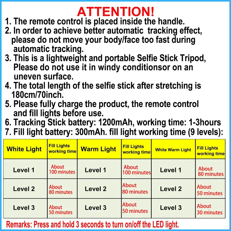 Product Introduction of 360-Rotatable Selfie Stick Tripod, Rechargeable Smart Face Tracking Tripod with 2 Fill Light, Auto Face Tracking Phone Holder for Vlog, Live Streaming, Smartphone Camera Accessories 2