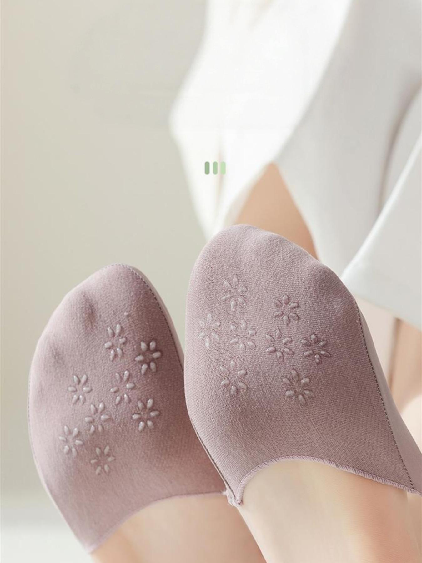 Women's Invisible Boat Socks, Lightweight Ice Silk, Anti-Slip Heel Grip, Breathable Low-Cut High-Heeled Shoes, Multiple Colors Available