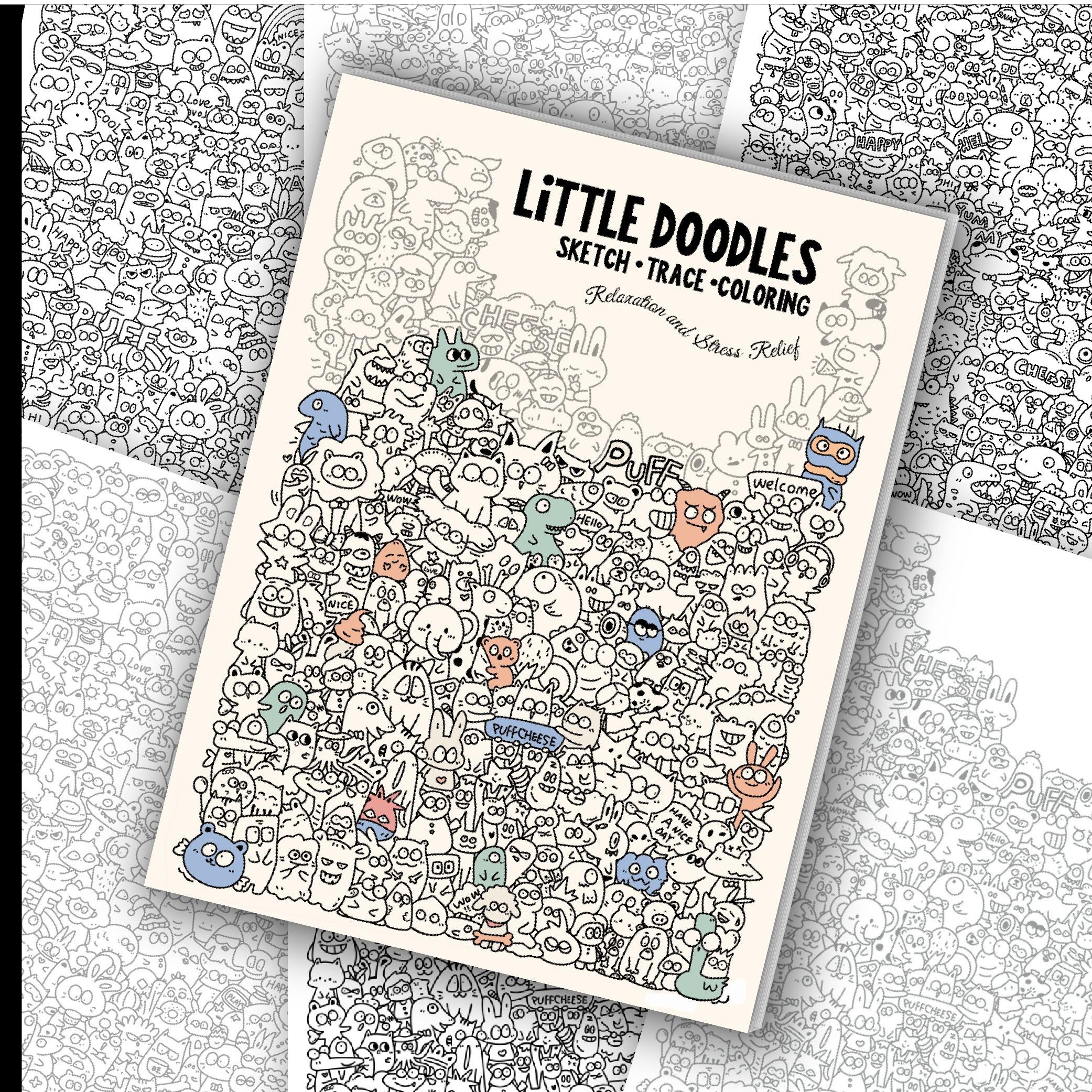 A4 Control Pen Sketchbook for Kids, Focus Training Creative Drawing Copying Coloring Book, Art Activity Workbook