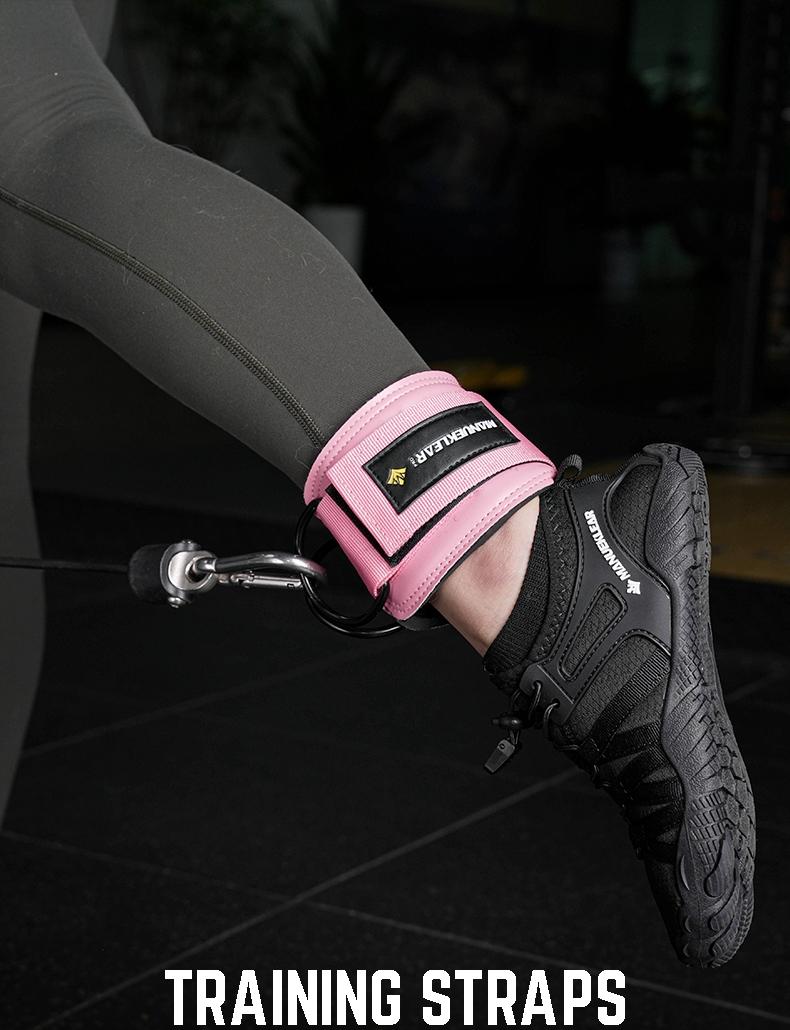 Manueklear Fitness Ankle & Wrist Strap, 6mm Sbr Cushion, Velcro Double Buckles, Universal for Ankle Wrist Thigh, Comfortable for Workout Gym Training