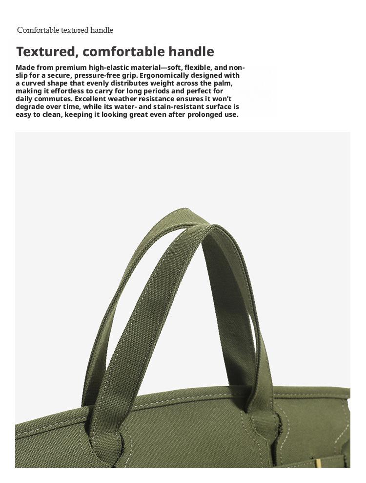 40L large capacity canvas bag with high-end and niche design, contrasting color handbag, versatile bag for vacation, travel, commuting, and more