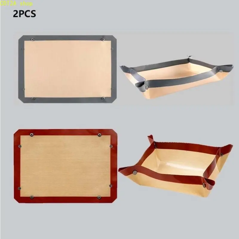 Sports & Outdoor Clothing Sets Companion Silicone Baking Mat Set - Flexible Shape Bakeware with Raised Edges, Nonstick Leak-Resistant Oven Liner, Easy-Clean Reusable Cookie Sheet Mat, Home Baker Kitchen Supplies Gift