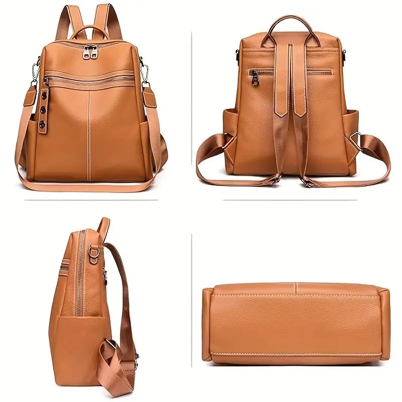 【Local Delivery】Maxoner Premium Genuine Leather Backpack Purse - Versatile Convertible Design for Women, Timeless Fashion Shoulder Handbag, Travel Bag, Satchel Sling Anti Theft Luxury Waterproof Accessory Soft Durable Converter 【Local Delivery】Maxoner Premium Genuine Leather Backpack Purse - Versatile Convertible Design for Women, Timeless Fashion Shoulder Handbag, Travel Bag, Satchel Sling Anti Theft Luxury Waterproof Accessory Soft Durable Converter