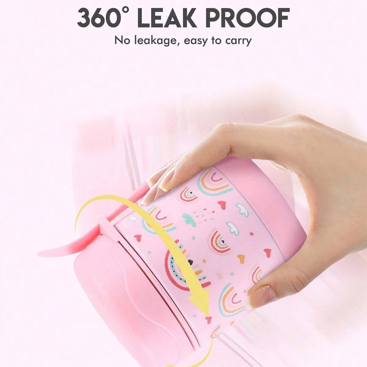 10oz Stainless Steel Insulated Food Jar with Spoon, Leak-Proof Soup Cup, Modern Style, Ideal for Students, Office, Travel, Kitchen, Great Gift