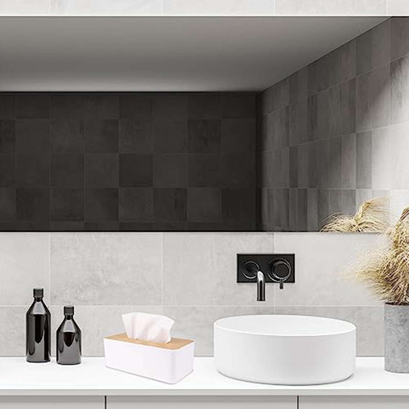 Rectangular covered tissue paper boxes, bamboo-covered tissue paper boxes, square bathroom decorative tissue paper boxes, napkin paper boxes, tissue paper boxes for home, car, home, office and bathroom use, Tissue Holder, Tissue Dispenser