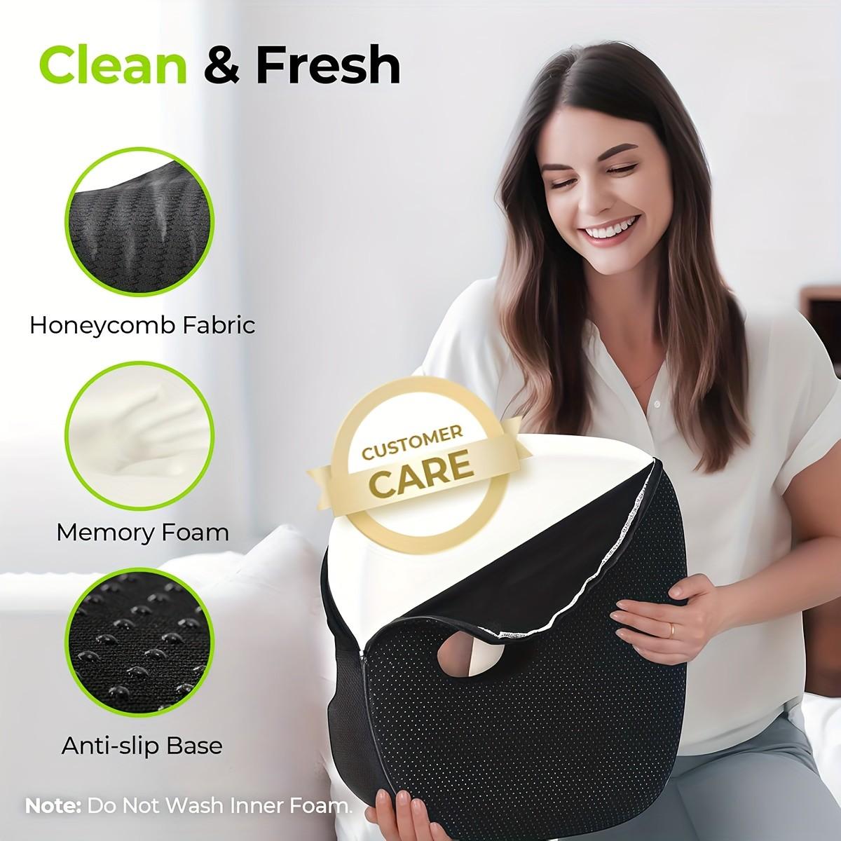 Innovative Donut Pillow Hemorrhoid Scientific Center Hole Tailbone Cutout, Donut Seat Cushion for Tailbone, Sciatic Nerve Pain, Post-Surgery Sitting