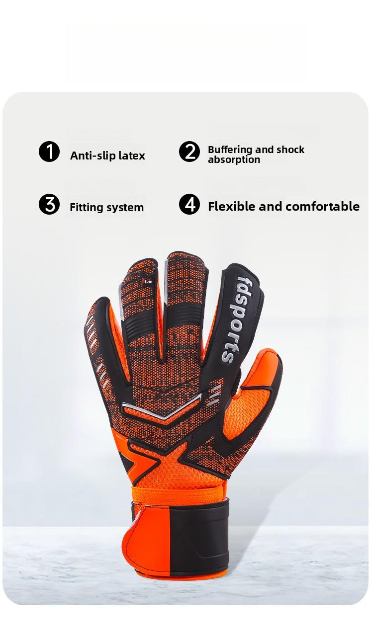 Football goalkeeper gloves, latex finger protection gloves, specialized gloves for competition and training for adults, teenagers, and elementary school students, football equipment soccer goalie