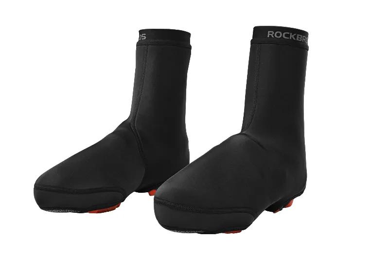 ROCKBROS Winter Cycling Shoe Covers Men's Warm Bike Shoe Cover Water Resistant Windproof Bicycle Overshoes for Mountain Road Bike