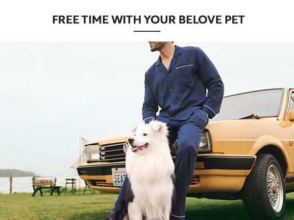 David Archy Couple Cotton Sleepwear Button-Down Pajamas Set for Gifts - Matching Comfort Loungewear with Pockets & Front Fly