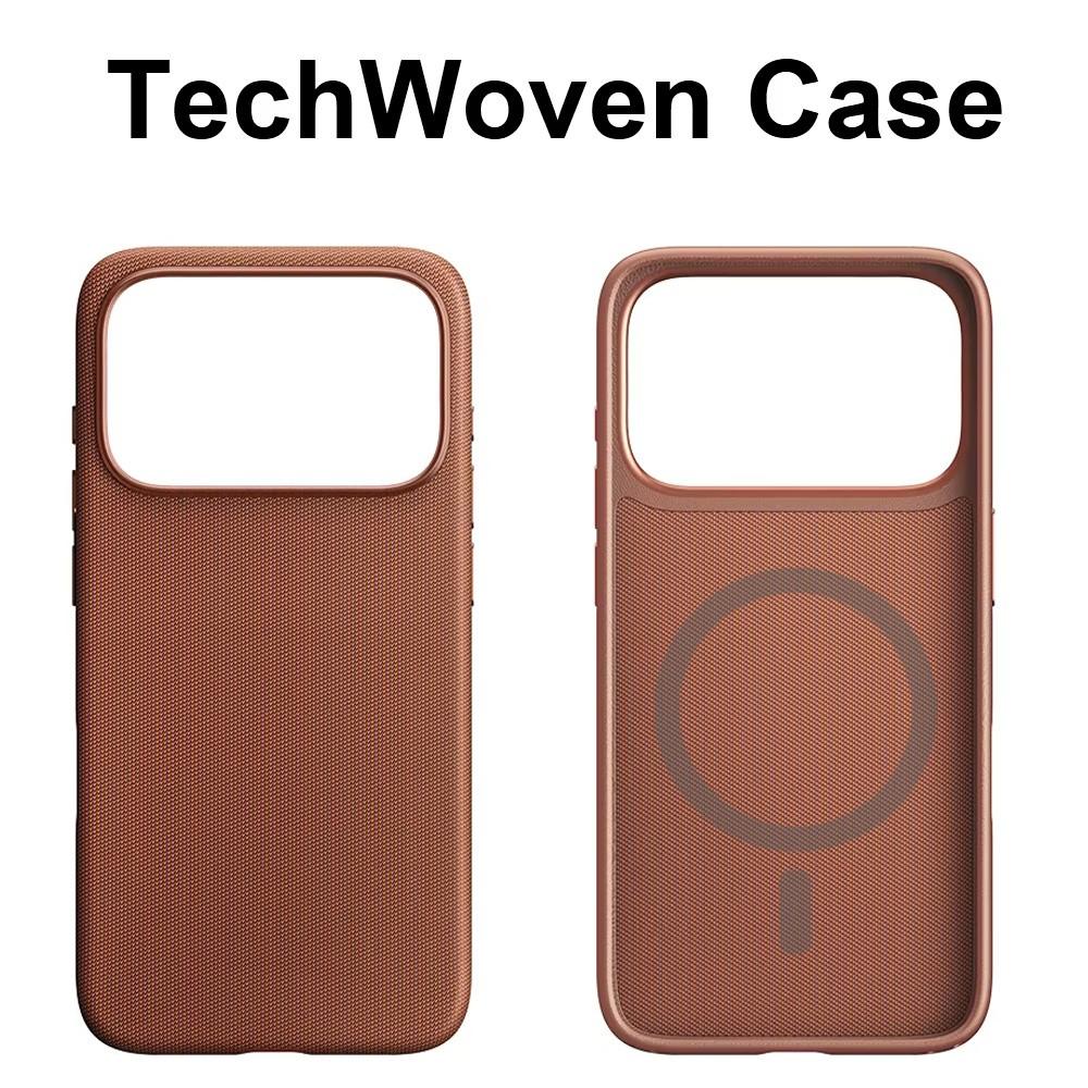 New Luxury Tech-Woven Magnetic Phone Case, Suitable for iPhone 17/16/15/14/13 Pro Max, Supports Magnetic Wireless Charging, Tech-Woven Protective Cover with a Stylish Soft Back Panel, Ideal for Business Use. Vintage Phone Case, New Design