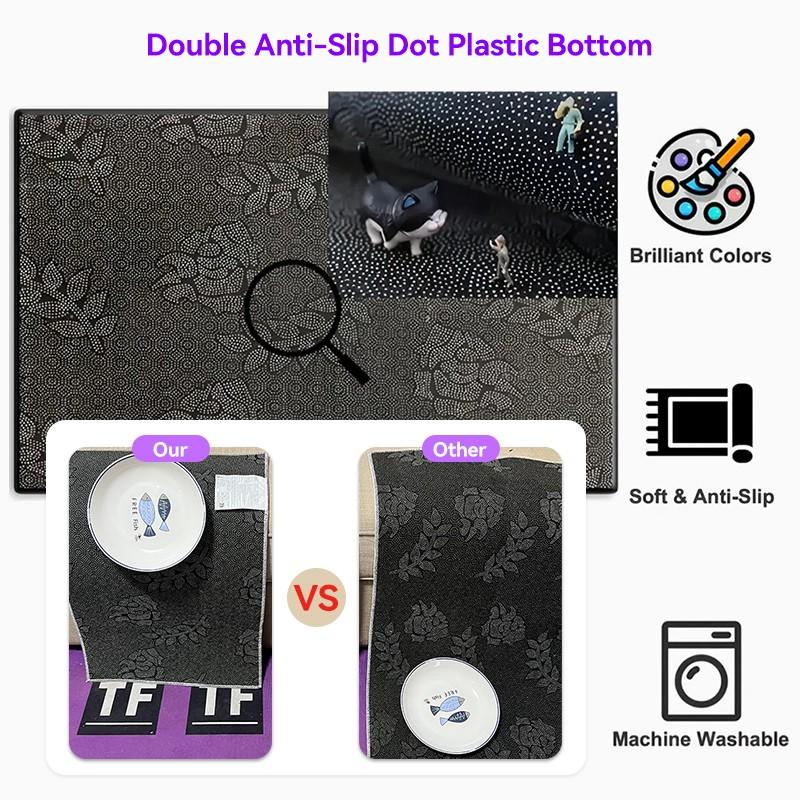 The Stone-patterned Semi-circular Rug Is Durable, Lightweight, and Highly Slip-resistant with Strong Water Absorption. It Is Machine Washable and Easy to Clean, Suitable for Both Indoor and Outdoor Entryways. It Quickly Traps Dirt and Sand
