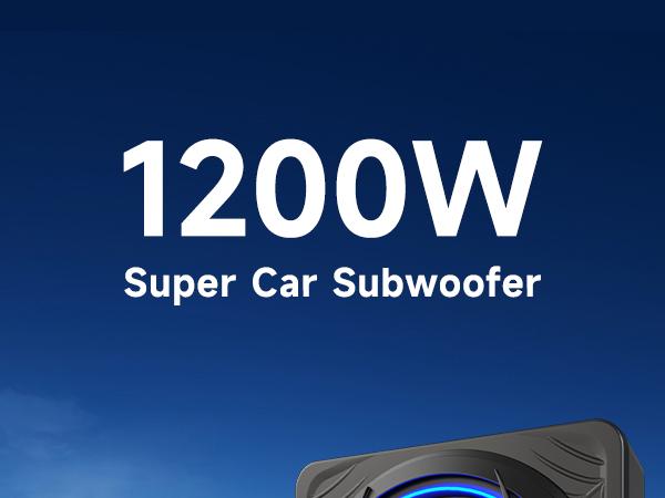 VIKEJIEBIV 1200W Subwoofer, Slim Underseat Car Subwoofer and Amp Package with Ambient Light, Individual Control for Low Pass/Gain/Boost Bass, Loud Stereo Sound, Deep Bass, Car Truck Accessory Perfect for Truck/SUV/Jeep/MPV VIKEJIEBIV 1200W Subwoofer, Slim Underseat Car Subwoofer and Amp Package with Ambient Light, Individual Control for Low Pass/Gain/Boost Bass, Loud Stereo Sound, Deep Bass, Car Truck Accessory Perfect for Truck/SUV/Jeep/MPV