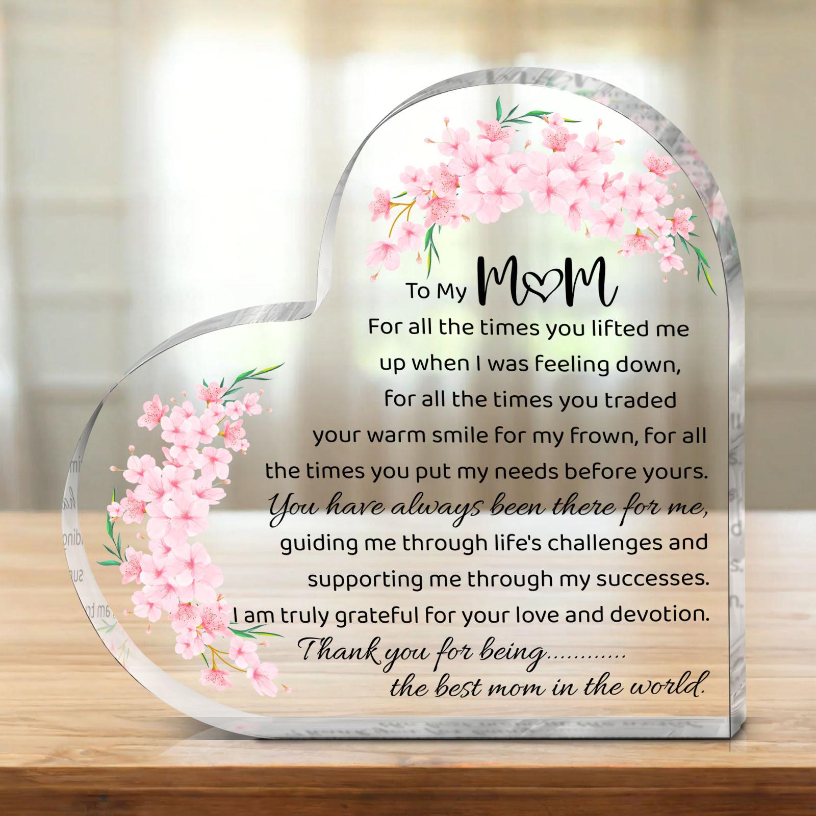 Acrylic Mom Gift, 1 Count/12pcs/set Thank You Gift for Mom, Definition Acrylic Plaque, Desk Signs Ornament for Table Tops, Home Decor