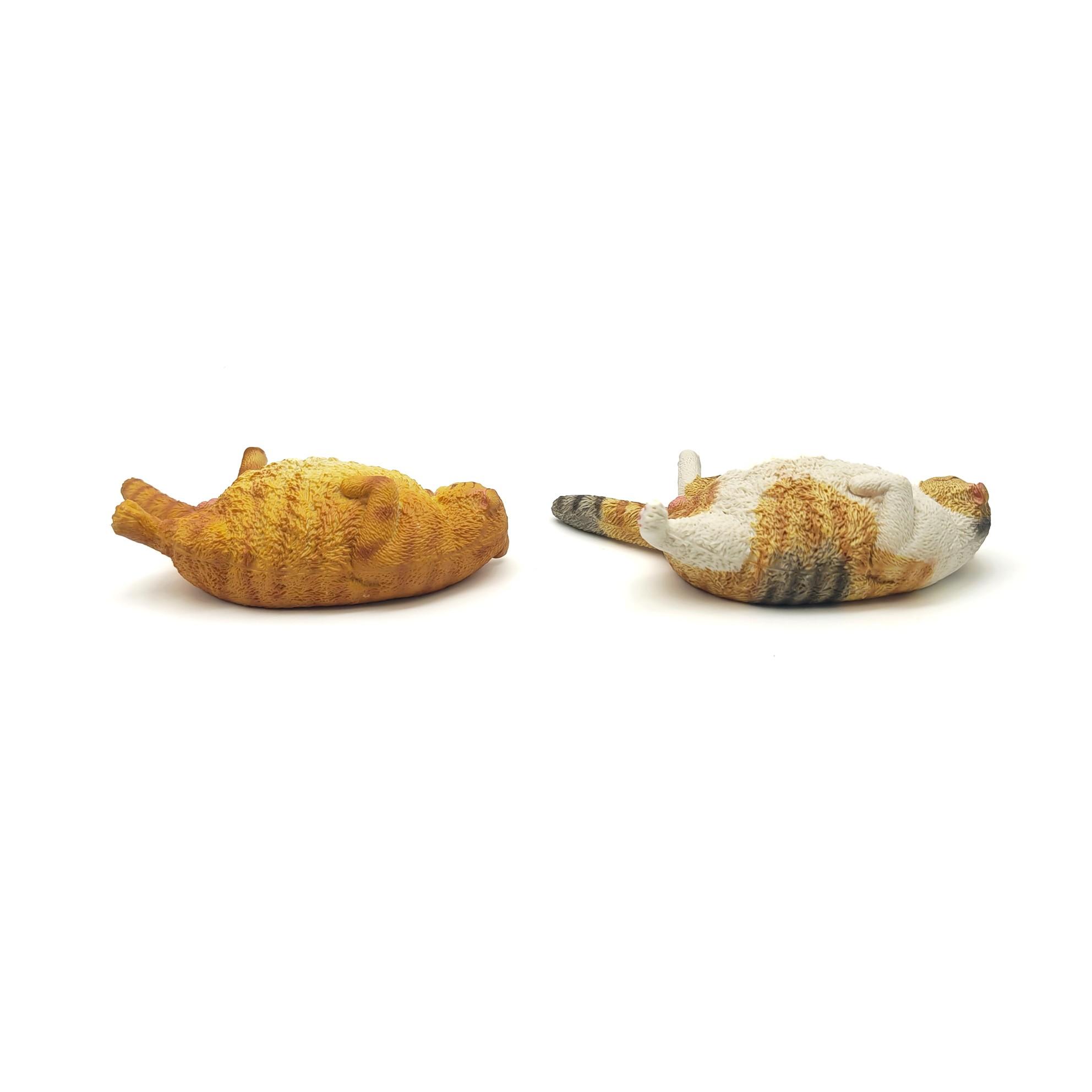 Simulated Cat Sleeping Pose Model, Sleep Position Cat Statue, Garden Decor, Office Placement, Desktop Decoration, Bonsai Ornament, Mini Animal Park Scene