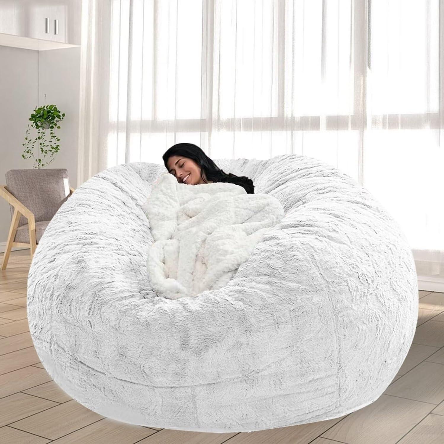 Plush Comfort Bean Bag Chair Cover (no Filler), Washable Giant Bean Bag Cover, Living Room Furniture, Anti-Slip, Suitable for Teens Kids Girls