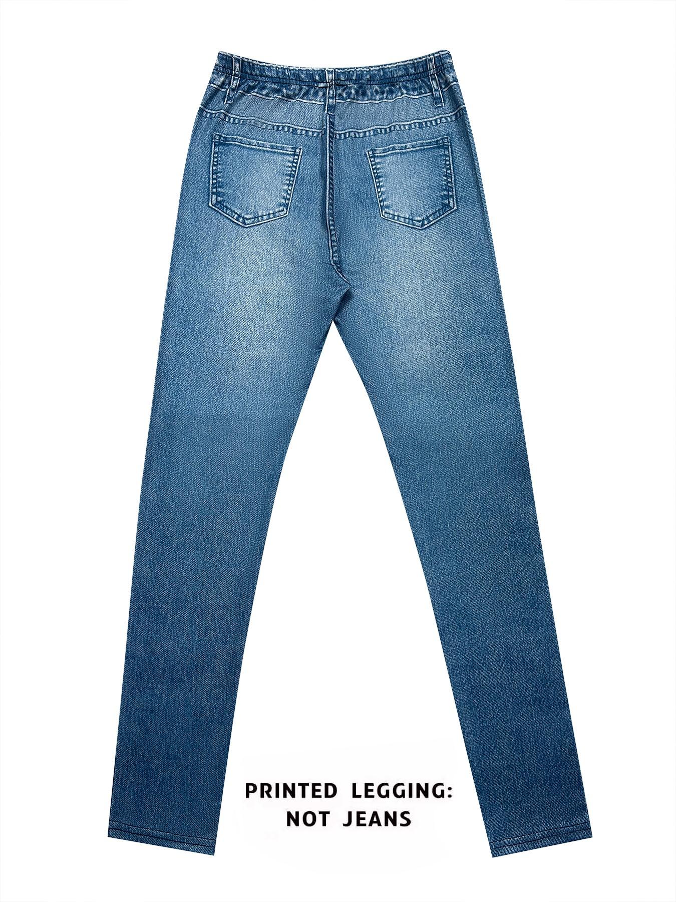 Women's Printed Leggings Non-Denim Fabric, Summer Fashion Tight-Fitting Pants, Sports & Casual Wear, Bottom