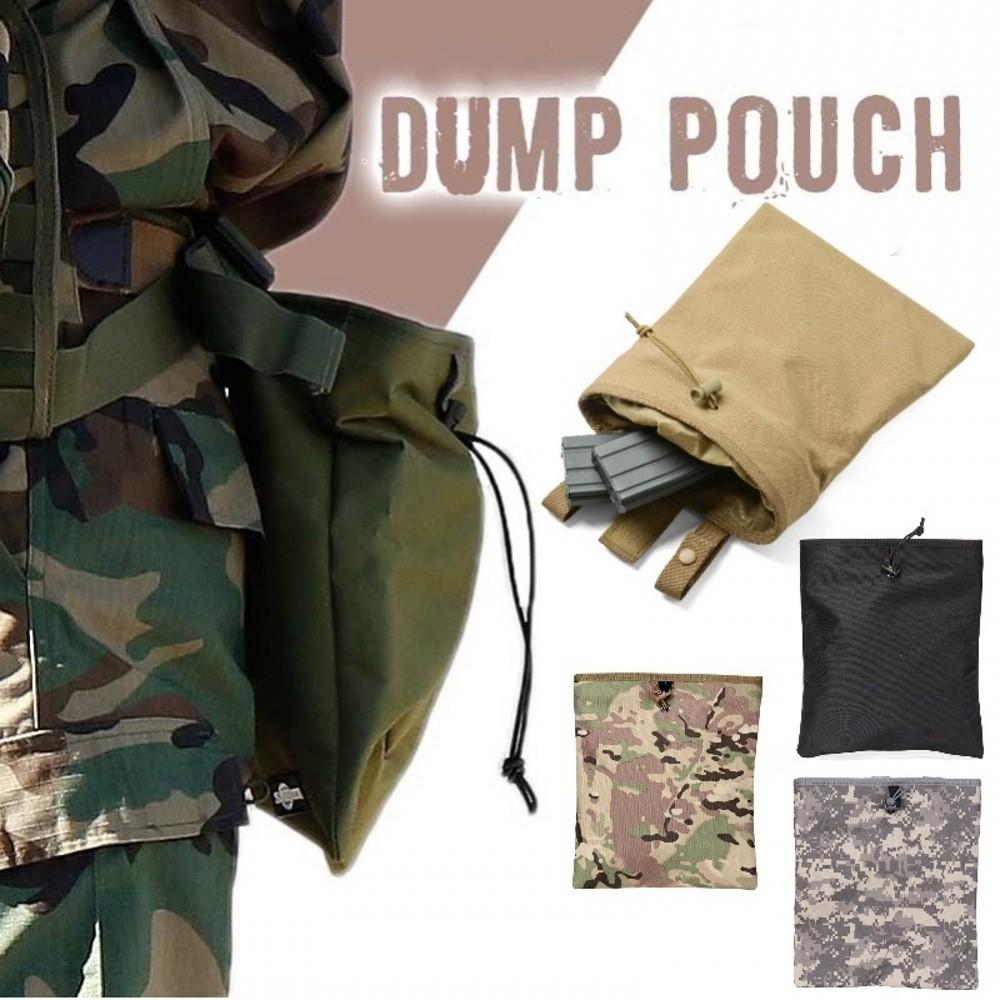 Outdoor Tactical Large Recyclable Bag, Multi-Functional Storage Tool Pouch, Military Drawstring Waist Pack, Foldable Molle Organizer