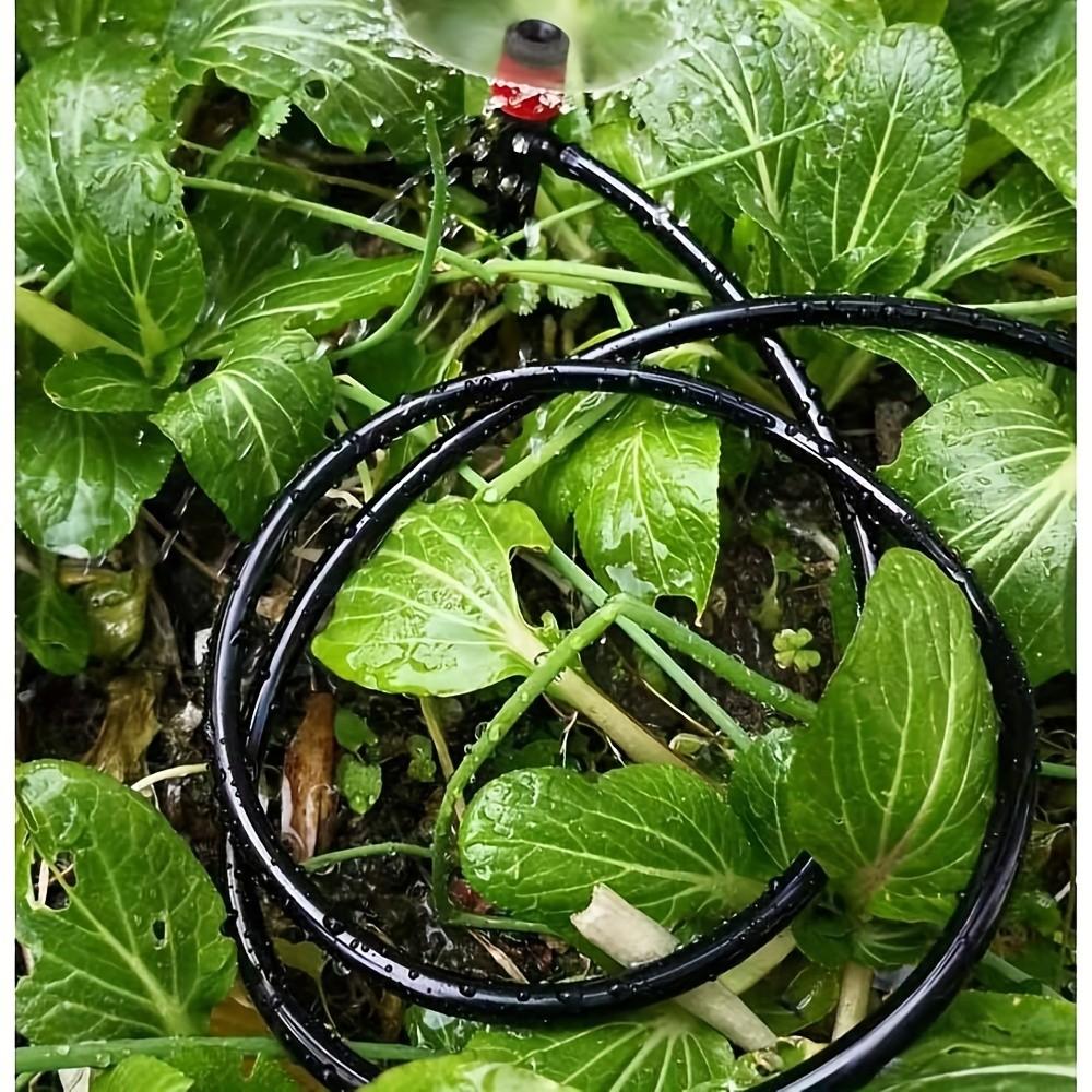 1 package of 50-200ft 1/4 inch drip irrigation pipe blank distribution pipe drip irrigation hose garden watering pipeline, suitable for garden irrigation system. Flexible Water Hose