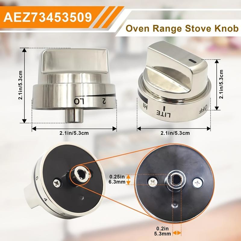 1pc AEZ73453509 Stove Knob Replacement Parts, Compatible with LG Gas Range/Oven Models LRG3036ST LRG3095ST LRG3091ST LRG3093ST LRG3035ST LDG3036ST, OEM AEZ72909008 AP5669773 2347547 PS7321756