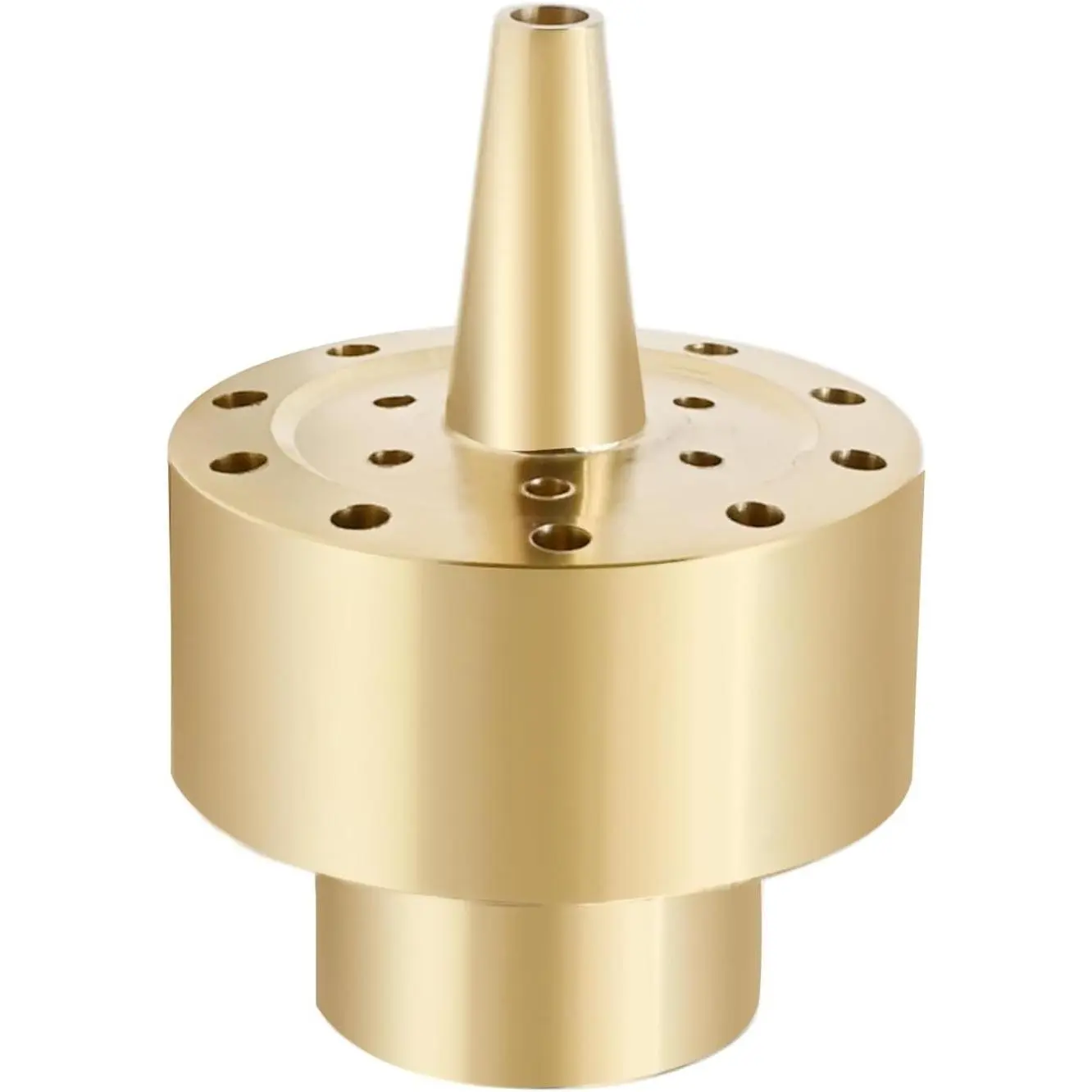 Fountain Nozzle 3/4" Brass Column Multi-Directional Jet Pond Fountain Spray Head for Outdoor Garden Decoration, Small to Medium Ponds or Water Features