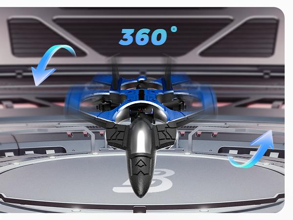 BEZGAR RC Stunt Fighter Jet Toy for Kids with 360° Flips & LED Lights | Easy to Fly Kids Drone,auto hover control aircraft,control plane fighter jet,remote control flying toys,rc jet life