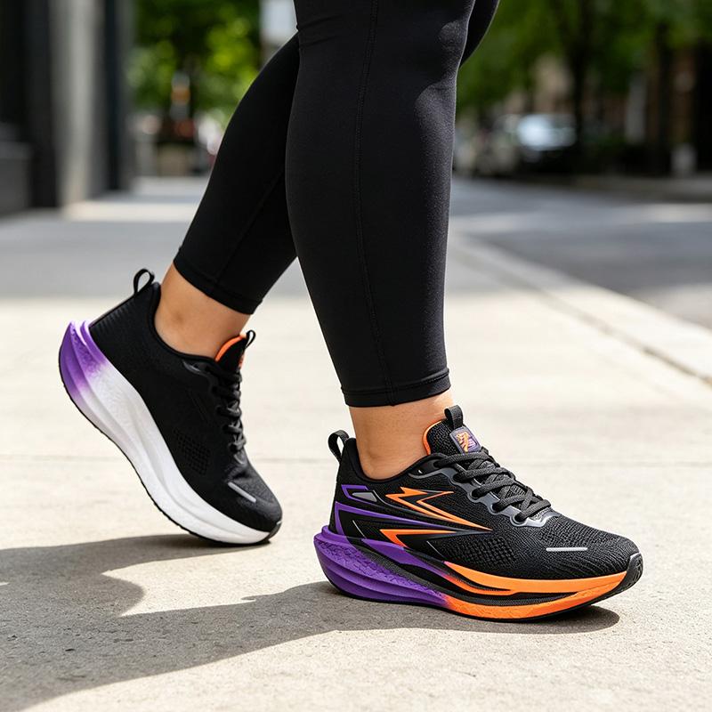 New Men's Lightweight Cushioned Athletic Running Shoes, Breathable Mesh Gradual Thick Sole, Soft Elastic Outsole Anti-Slip Durable, Multi-Color Options