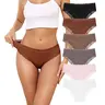 LEVAO Women's Lace Bikini Brief Underwear, Soft Stretch Cotton-Elastane Blend, Breathable Chic No-Show 3/4 Back Coverage Hipster Panties (S-XL),sohochic