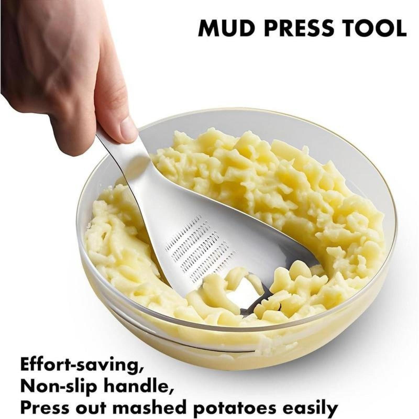 Heavy Duty Food Grade Stainless Steel--Multifunctional Potato Masher with Slotted Spoon & Raw Egg Separator, Durable Kitchen Gadget for Mashing Potatoes,Vegetables,Avocados& Beans, Easy Clean & Dishwasher Safe.
