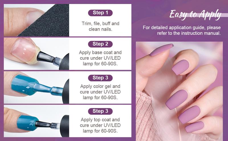 JODSONE 60 PCS Gel Nail Polish Kit with U V Light Base and Matte Glossy Top Coat Nail Gel Polish Soak off Manicure Accessory Tools Suitable for All Seasons JODSONE 60 PCS Gel Nail Polish Kit with U V Light Base and Matte Glossy Top Coat Nail Gel Polish Soak off Manicure Accessory Tools Suitable for All Seasons