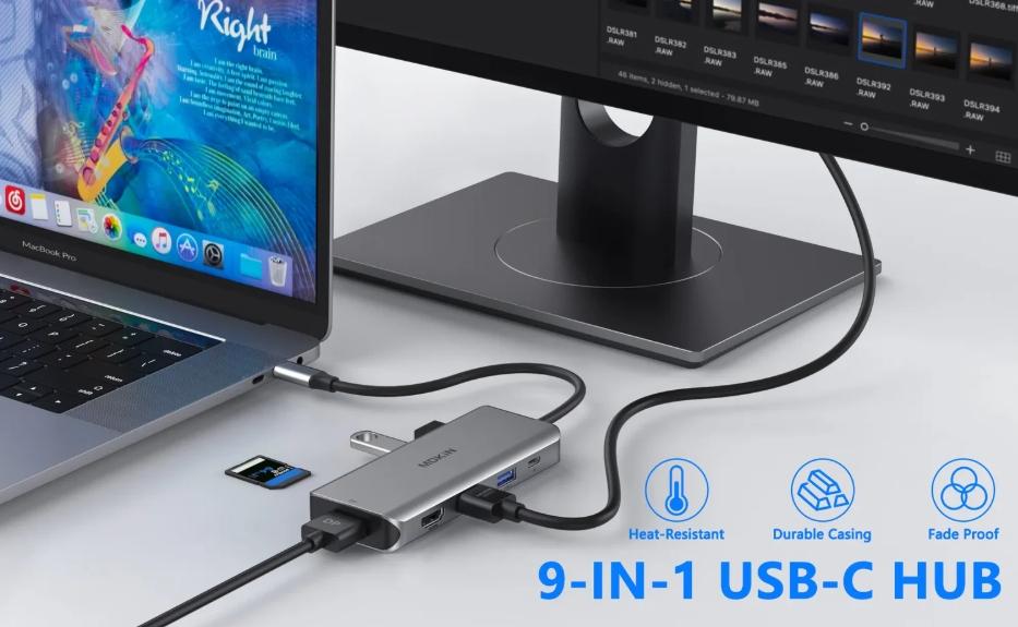 MOKiN 9 IN 1 USB C Docking Station With Triple Display MOKiN 9 IN 1 USB C Docking Station With Triple Display