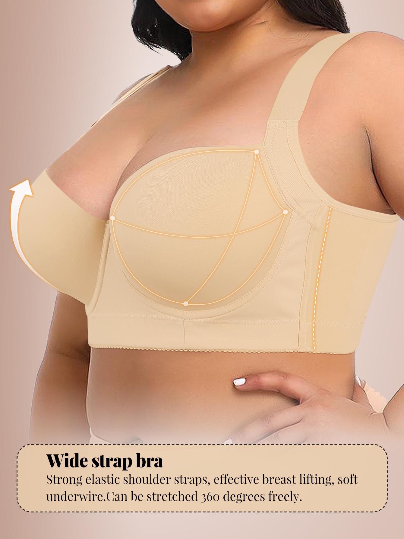 New plus size women's bra underwear smooth simple push-up bra, comfortable, slim, anti-droop Pushbra Fit Adjustable Straps