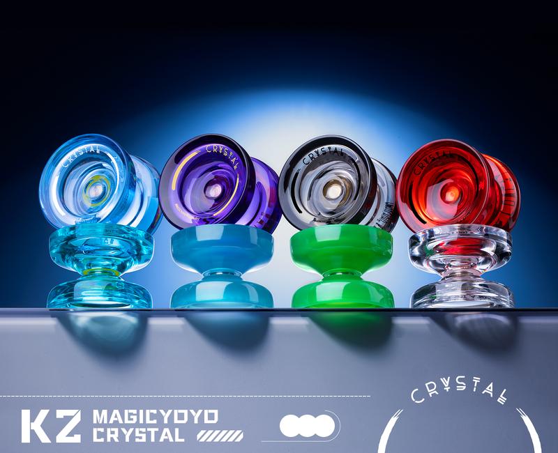 MAGICYOYO K2 Crystal - Professional Responsive Yoyo for Kids Beginners with Extra Unresponsive Yoyo Bearing, Pro Plastic Trick Yoyo for Adults+12 Yoyo Stings+Bearing Removal Tool+Storage Bag